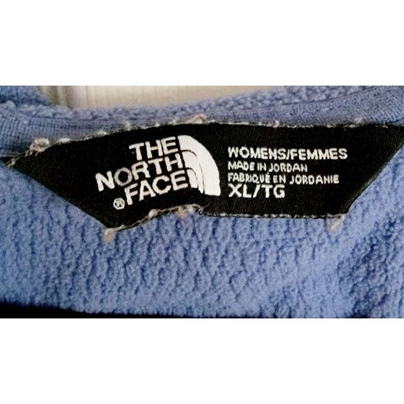 The North Face XL Navy Blue Zip Up‎ Hoodie Thermal Jacket Womens Pockets - Picture 4 of 9